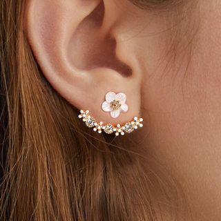 Smiley / Faux Pearl / Flower Earring