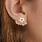 Smiley / Faux Pearl / Flower Earring