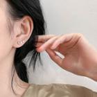 Rhinestone Earring 1 Pair - Bone Clip - One Size