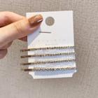 Rhinestone Hair Pin Set Of 4 Pcs - One Size