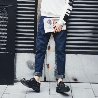 Tapered Panel Jeans