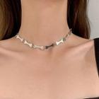 Bone Necklace Silver - One Size