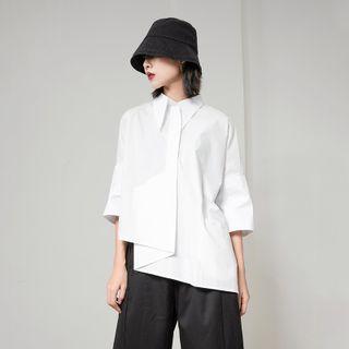 3/4-sleeve Irregular Shirt