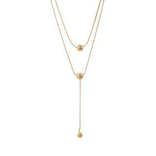 Layered Stainless Steel Necklace Necklace - Gold - One Size