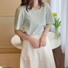 Lightweight Gingham Blouse In 3 Colors