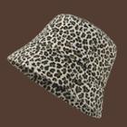 Leopard Print Bucket Hat Leopard - Brown & White - One Size