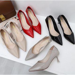 Pointy Patent High Heel Pumps