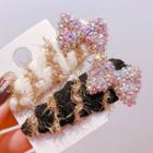 Rhinestone Bow Fabric Hair Clip