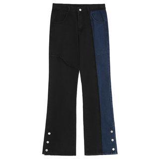 Color Block Boot Cut Jeans
