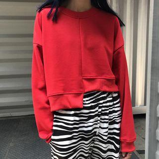 Asymmetric Crop Pullover