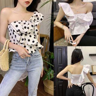 Ruffle One-shoulder Blouse