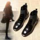 Low-heel Patent Chelsea Boots