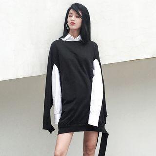 Convertible Tie-accent Cutout Pullover