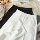 Slit-front High-waist Dress Pants
