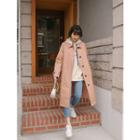 Plus Size Single-breasted Long Trench Coat