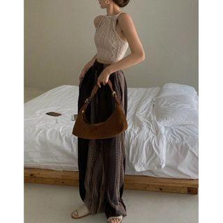 Halter Knit Top / Wide-leg Pants