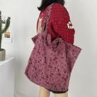 Floral Tote Bag Rose Red - One Size