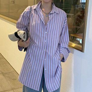 Striped Shirt Light Purple - One Size