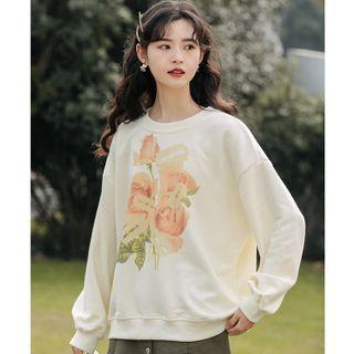 Plain Sweatshirt Almond - One Size