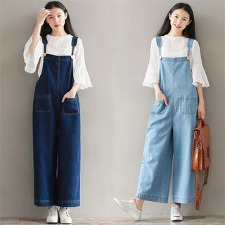 Front Pocket Jumper Wide-leg Jeans