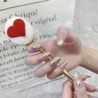 Embellished Glitter Faux Nail Tips 79 - Gold - One Size