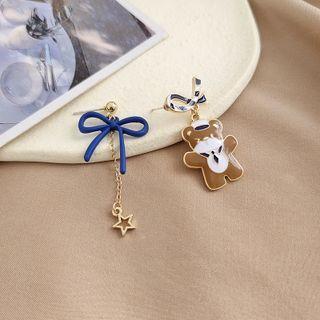Bear Glaze Asymmetrical Dangle Earring