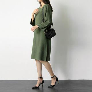 Round-neck Linen Blend Dress