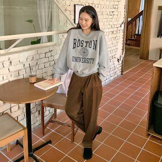 Boston Varsity Letter Sweatshirt