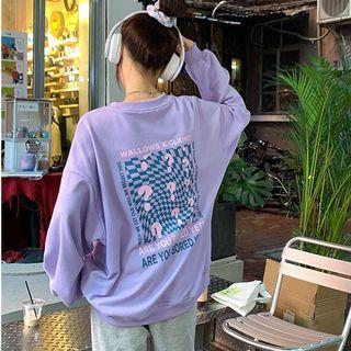 Check Print Oversized Sweatshirt