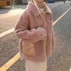 Removable Hooded Fleece Buttoned Coat