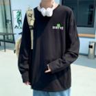 Long Sleeve Lettering Print Round Neck T-shirt