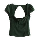 Open-back Short-sleeve Cropped T-shirt
