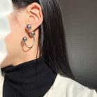 Geometric Alloy Through & Through Earring 1 Pair - Silver - One Size