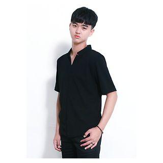 Stand-collar Short-sleeve Polo Shirt