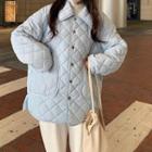 Long-sleeve Plain Embossed Jacket