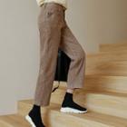 Patched Corduroy Loose-fit Pants