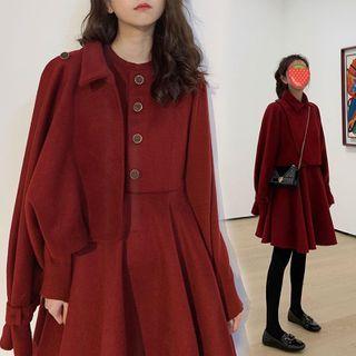 Set: Sleeveless Mini A-line Dress + Cropped Jacket