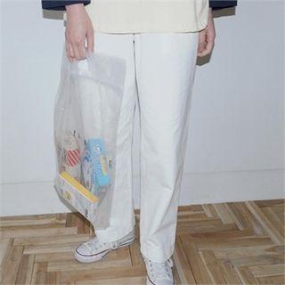 Pintuck-detail Cotton Wide-leg Pants