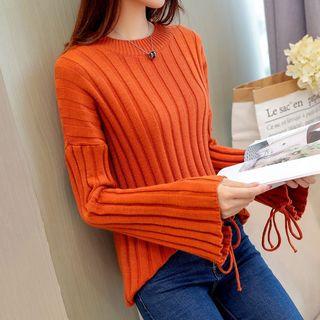 Lace Up Sleeve Sweater