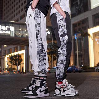Couple Matching Comic Print Sweatpants