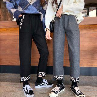 Cropped Straight-leg Color Panel Pants