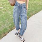 Ripped Jeans High-waist Pants