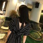 Patterned Short-sleeve Jumpsuit