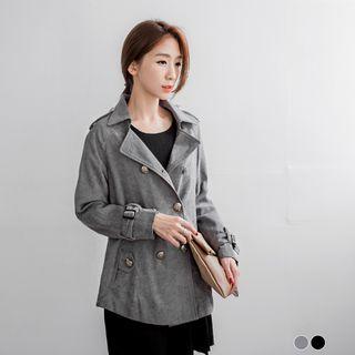 Double-breasted Caped Coat