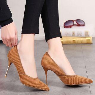Corduroy Pointy Pumps