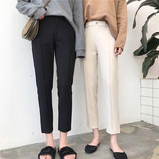 Seam Front Slim-fit Pants