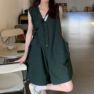 Sleeveless Cargo Jumper Shorts