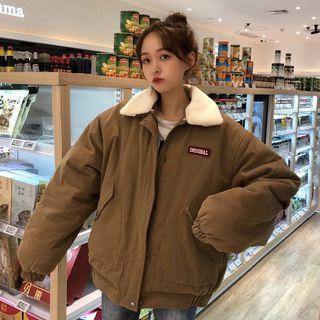 Collar Corduroy Zip Jacket