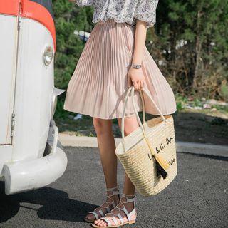 Chiffon Pleated A-line Skirt