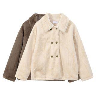 Double-breasted Fluffy Jacket